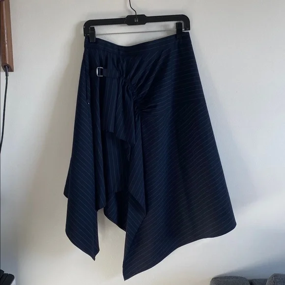 Phillip Lim Handkerchief Pinstripe Asymmetrical Skirt - Picture 6 of 11